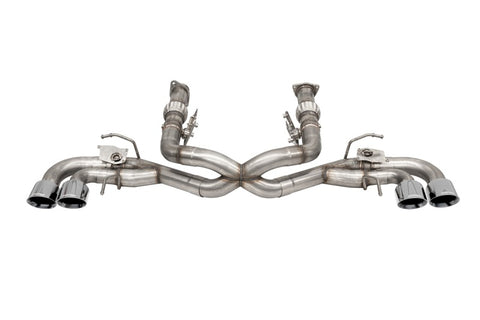 Corsa 2020-2025 Corvette C8 3in Valved Cat-Back 4.5in Pol Quad Tips - Fits Factory NPP Exhaust w/AFM - 21106