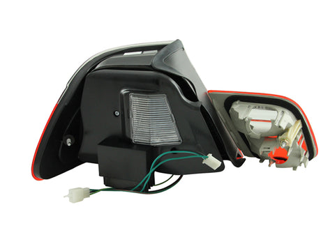 ANZO 2000-2003 BMW 3 Series E46 LED Taillights Red/Smoke 4pc - 321186