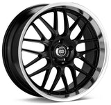 Enkei Lusso 18x7.5 42mm Offset 5x110 Bolt Pattern 72.6 Bore Dia Black w/ Machined Lip Wheel - 469-875-5142BK