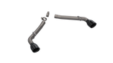 QTP 10-13 Chevrolet Camaro SS 6.2L 304SS Eliminator Muffler Delete Axle Back Exhaust w/4.5in Blk Tip - 700110B