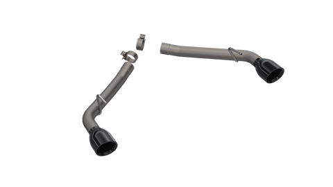 QTP 10-13 Chevrolet Camaro SS 6.2L 304SS Eliminator Muffler Delete Axle Back Exhaust w/4.5in Blk Tip - 700110B