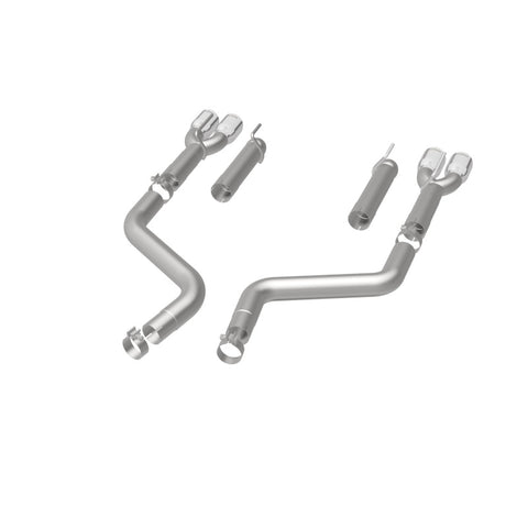 MagnaFlow Axle-Back, SS, 3in, Quad Split Rear 3.5 Tips 2015 Dodge Challenger incl SRT Hellcat - 19206