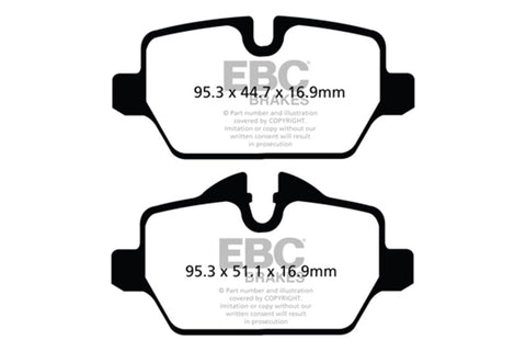 EBC 10-16 Mini Countryman (R60) 1.6L Bluestuff Rear Brake Pads - DP52102B