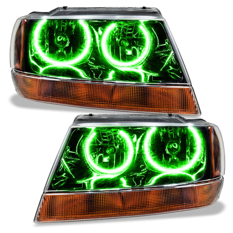 Oracle 99-04 Jeep Grand Cherokee SMD HL - Black - ColorSHIFT w/ 2.0 Controller - 7167-333