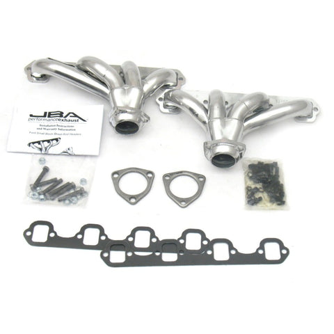 JBA Ford 260-351W SBF 1-5/8in Primary Silver Ctd Tight Tuck Header - 1615SJS