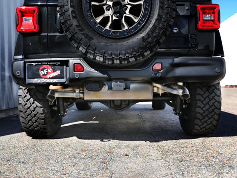 aFe MACHForce XP 304 Stainless Steel Exhaust Tip Upgrade 21-23 Jeep Wrangler JL Rubicon - 49C38102-H