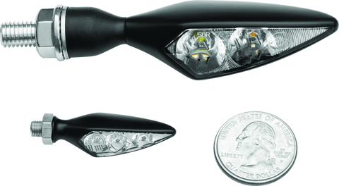 Kuryakyn Rhombus Amber Front Left/ Right Rear Satin Black - 2550