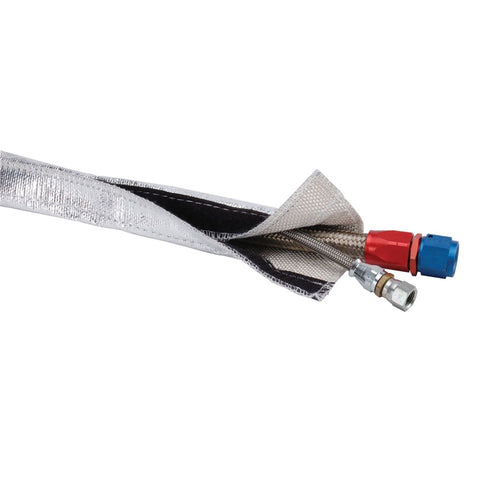 DEI Heat Shroud 3/4in I.D. x 3ft - Aluminized Sleeving - Hook and Loop Edge - 10457