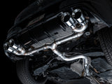 AWE Tuning MK8 Volkswagen Golf R 3in Track Edition Quad Exhaust - Chrome Silver Tips - 3020-42658