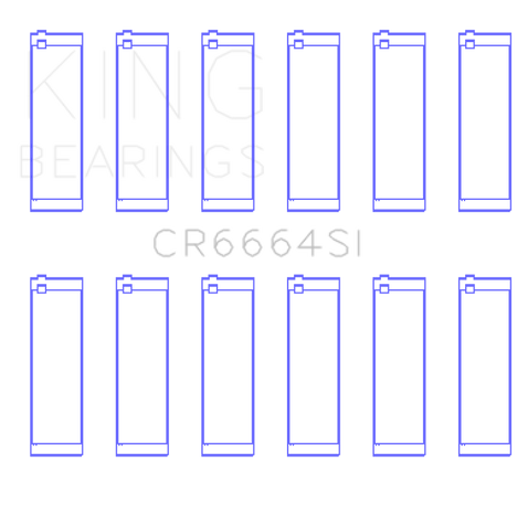King Buick V6 Connecting Rod Bearing Set - Set of 6 Pairs - CR6664SI030