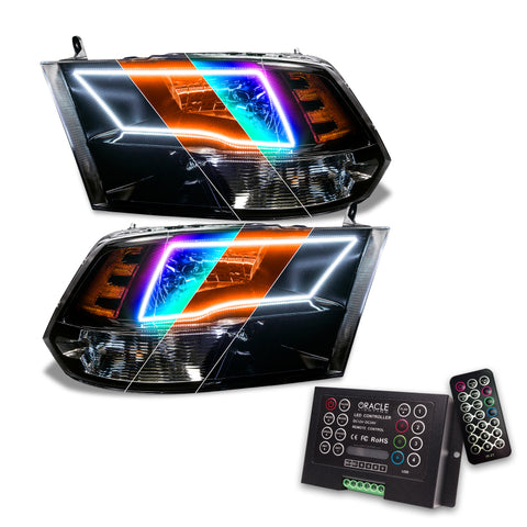 Oracle Lighting 09-18 RAM 1500 Sport Halo Headlights - Blk Housing w/2.0 Controller - 8906-333