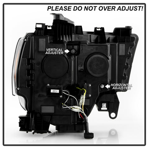 Spyder 19-22 Dodge Ram 2500/3500 (Halogen Model Only) Proj. Headlights (PRO-YD-DR19HDHALAP-SEQ-BK) - 5088604