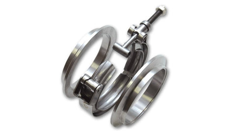 Vibrant T304 SS V-Band Flange Assembly for 2.75in O.D. Tubing incl 2 V-Band flanges & 1 V-Band Clamp - 1496