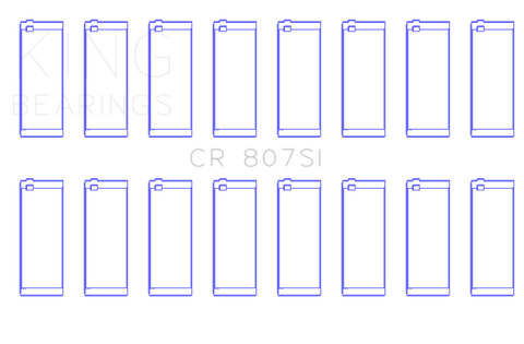 King Chevy LS1 / LS6 / LS3 (Size STD) Silicone Bi-Metal Alum Rod Bearing Set - CR807SI