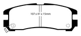EBC 95-99 Chrysler Sebring Coupe 2.0 Yellowstuff Rear Brake Pads - DP4738R