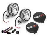 Rugged Ridge 6in Halogen Light Kit Black Steel Housings - 15207.51