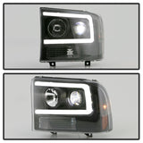 Spyder Ford F-250 99-04/Excursion 00-04 1 Piece LED Headlights - Black PRO-YD-FF25099V2PL-BK - 5088062