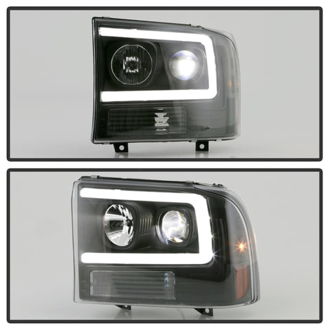 Spyder Ford F-250 99-04/Excursion 00-04 1 Piece LED Headlights - Black PRO-YD-FF25099V2PL-BK - 5088062