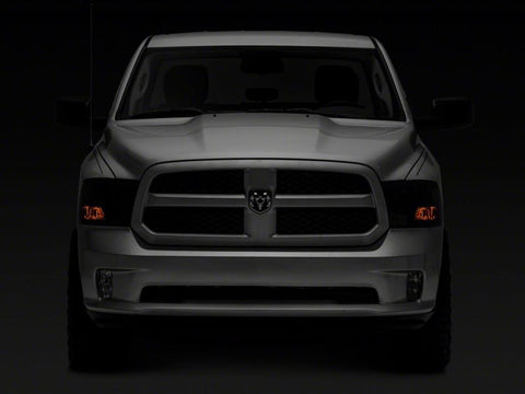 Raxiom 09-18 Dodge RAM 1500 Axial OEM Rep Headlights w/ Single Bulb- Chrome Housing (Smoked Lens) - R118019