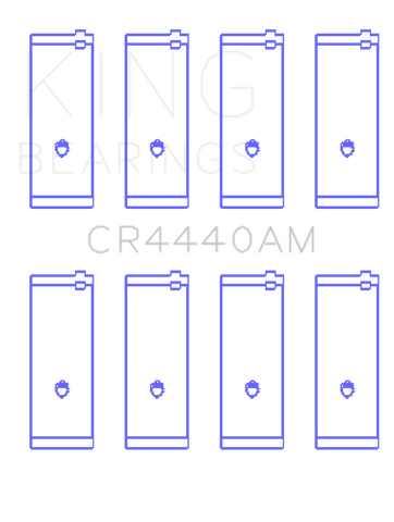 King Engine Bearings Ford 73HM 83HM 85HM Cosworth Yb (Size +1.0mm) Connecting Rod Bearing Set - CR4440AM1.0
