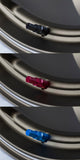 Wheel Mate Twisted Spiked Lug Nuts Set of 24 - Red M14x1.50 - 35413PR