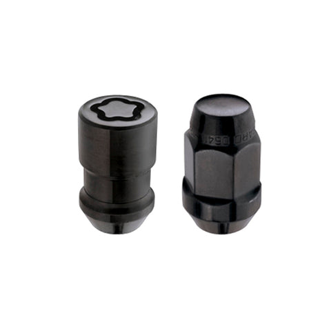 McGard 5 Lug Hex Install Kit w/Locks (Cone Seat Nut / Bulge) M12X1.5 / 3/4 Hex / 1.45in. L - Black - 84538