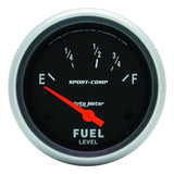 Autometer Sport-Comp 2 5/8in 24ohm-33ohm Fuel Level Gauge - 3516