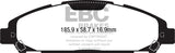 EBC 15+ Ford Mustang 2.3 Turbo Redstuff Front Brake Pads - DP33039C