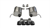 Corsa 14-19 Chevy Corvette C7 Coupe 6.2L V8 AT/MT 2.75in Valve-Back Dual Rear Exit Black Xtreme Exht - 14762BLK
