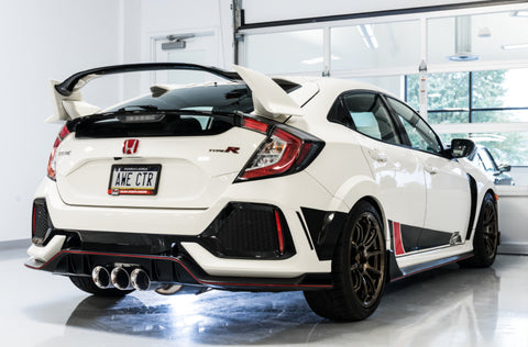 AWE Tuning 2017+ Honda Civic Type R Touring Edition Exhaust w/Front & Mid Pipes - Chrome Silver Tips - 3015-42666