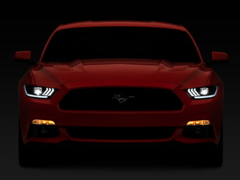 Raxiom 15-17 Ford Mustang GT350 GT500 LED Projector Headlights- Blk Housing (Clear Lens) - 407613