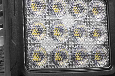 Go Rhino Xplor Bright Series Rectangle SingleLED Spot Light Kit (Surface Mount) 5in. - Blk (Pair) - 751800523FCS