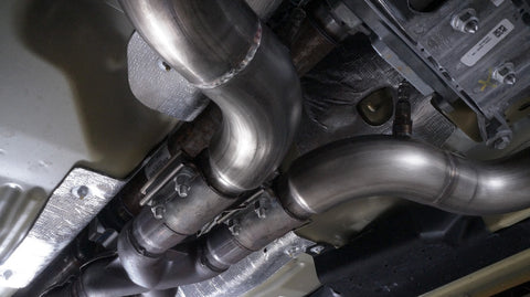 Stainless Works 2015+ Ford GT350 Headers 1-7/8in Primaries High-Flow Cats 3in Collectors - GT350HCAT
