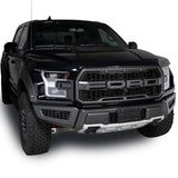 Putco 18-20 Ford F-150 Raptor - Hex Shield - Black Powder Coated Bumper Grille Inserts - 83168