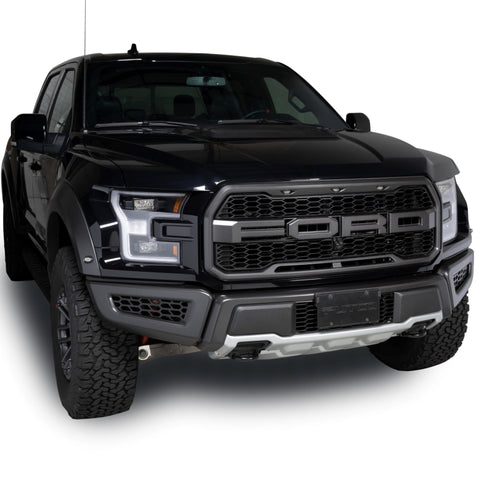 Putco 18-20 Ford F-150 Raptor - Hex Shield - Black Powder Coated Bumper Grille Inserts - 83168