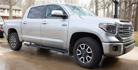 Fishbone Offroad 07-21 Toyota Tundra Double Cab Oval Side Steps - Black Textured - FB21386