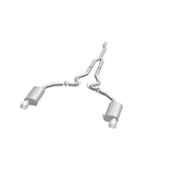 MagnaFlow Cat Back, SS, 2.5in, Street, Dual Split Polished 4.5in Tips 2015 Ford Mustang Ecoboost - 19097