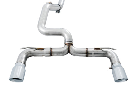 AWE Tuning Ford Focus RS Track Edition Cat-Back Exhaust - Chrome Silver Tips - 3020-32030