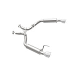 MagnaFlow Axle Back, SS, 2.5in, Competition, Dual Split Polish 4.5in Tip 2015 Ford Mustang Ecoboost - 19179