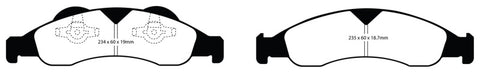 EBC 07-09 Ford Expedition 5.4 2WD Yellowstuff Front Brake Pads - DP41803R