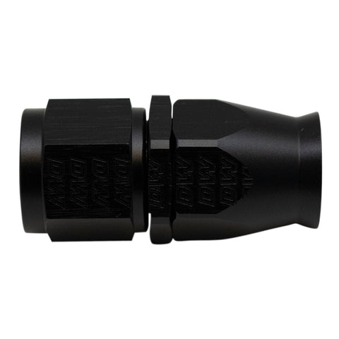 DeatschWerks 10AN Female Swivel Straight Hose End PTFE (Incl 1 Olive Insert) - Anodized Matte Black - 6-02-0858-B