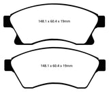 EBC 11+ Chevrolet Cruze 1.4 Turbo (10.9 inch front rotor) Greenstuff Front Brake Pads - DP22065