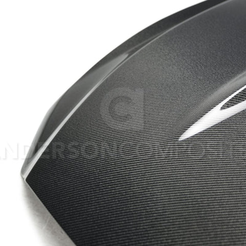 Anderson Composites 15-17 Ford Mustang (Excl. GT350/GT350R) Double Sided Type-GT5 Carbon Fiber Hood - AC-HD15FDMU-GT5-DS