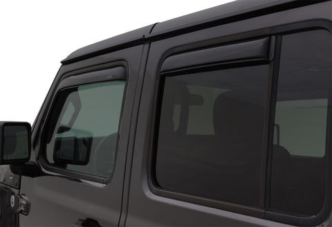 AVS 2018 Jeep Wrangler Unlimited (4-Door) Ventvisor In-Channel Window Deflectors 4pc - Smoke - 194811