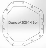 aFe Power Rear Diff Cover Black w/Machined Fins 17-19 Ford 6.7L (td) Dana M300-14 (Dually) w/ Oil - 46-70382-WL