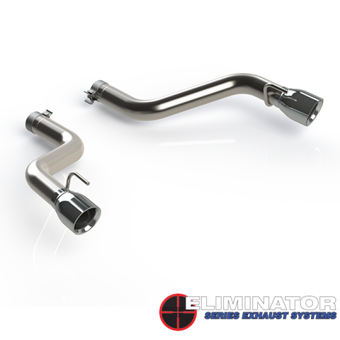 QTP 16-18 Chevrolet Camaro SS 6.2L 304SS Eliminator Muffler Delete Axle Back Exhaust w/4.5in Tips - 700116
