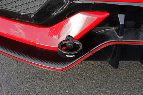 PERRIN 10th Gen Civic SI/Type-R/Hatchback Tow Hook Kit (Rear) - Glossy Black - PHP-BDY-251GBK