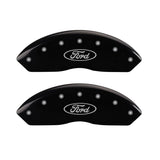 MGP Front set 2 Caliper Covers Engraved Front Oval logo/Ford Black finish silver ch - 10155FFRDBK