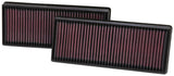 K&N Replacement Air Filter 12.563in O/S Length x 5.25in O/S Width x 1.625in H (Inc 2 Filters) - 33-2474