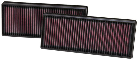 K&N Replacement Air Filter 12.563in O/S Length x 5.25in O/S Width x 1.625in H (Inc 2 Filters) - 33-2474